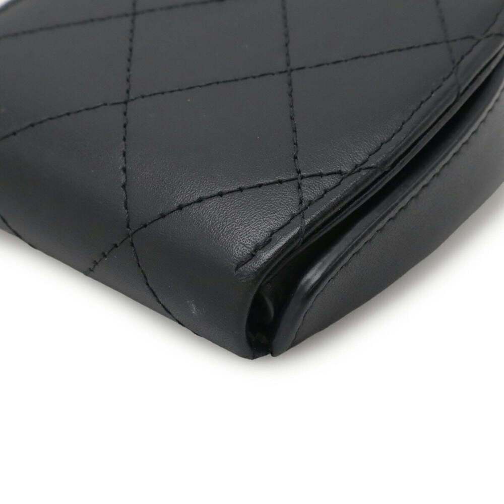 CHANEL Black Leather Logo Wallet - Picture 4 of 10